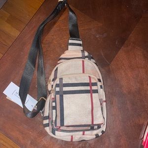 PLAID CHECK MINI SLING BACKPACK